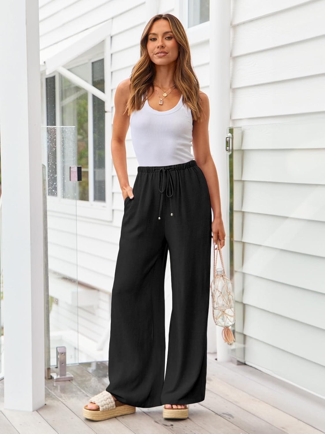 Luxoria®  Linen Palazzo Pants