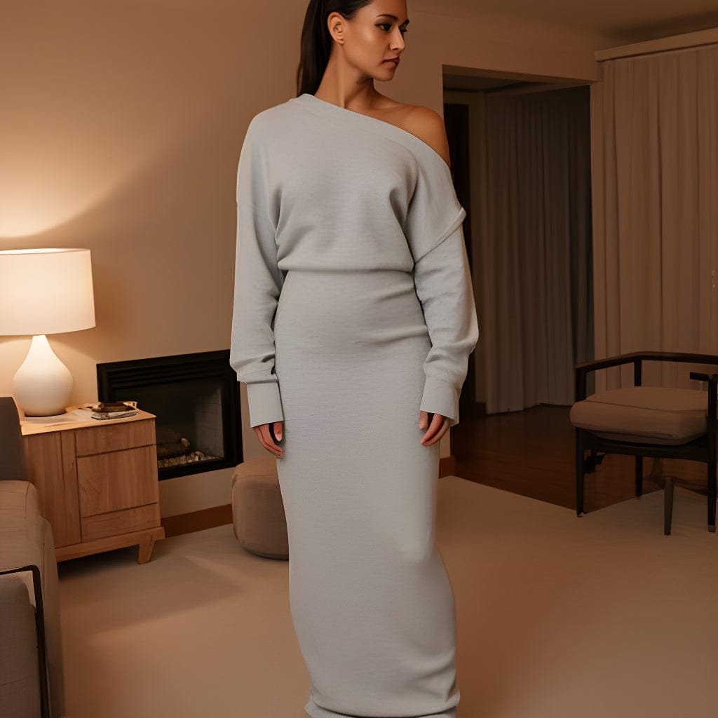 Luxoria® Drop-Shoulder Sweater Dress