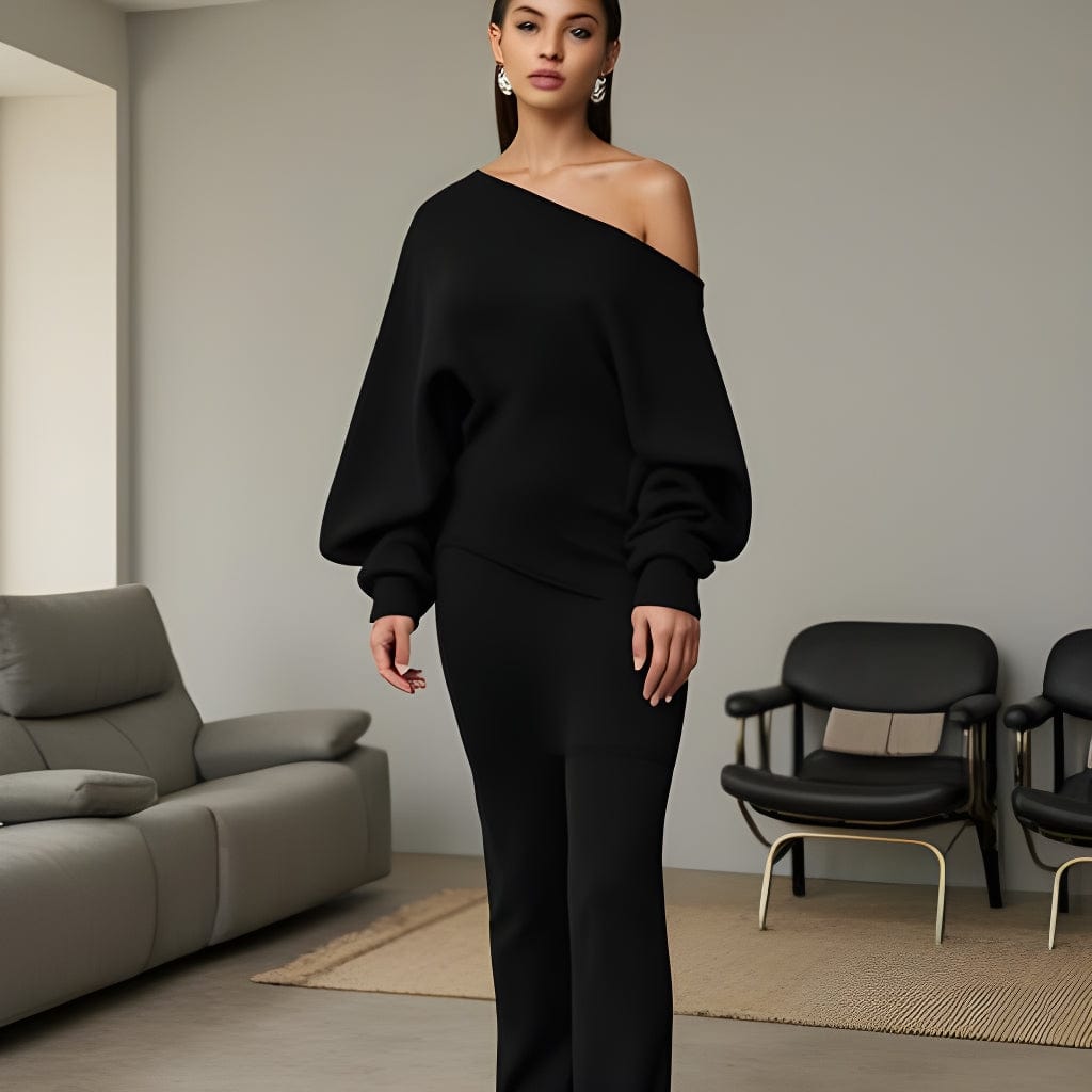 Luxoria® Drop-Shoulder Sweater Dress